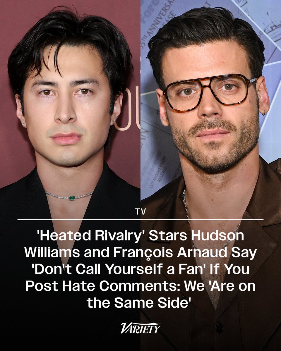 “Heated Rivalry” stars Hudson Williams and François Arnaud called out viewers who leave hateful comments on their castmates’ social media.

“Don’t call yourself a fan if you share racist/homophobic/biphobic/misogynist/ageist/ableist/parasocial/bigoted comments of any kind,” read