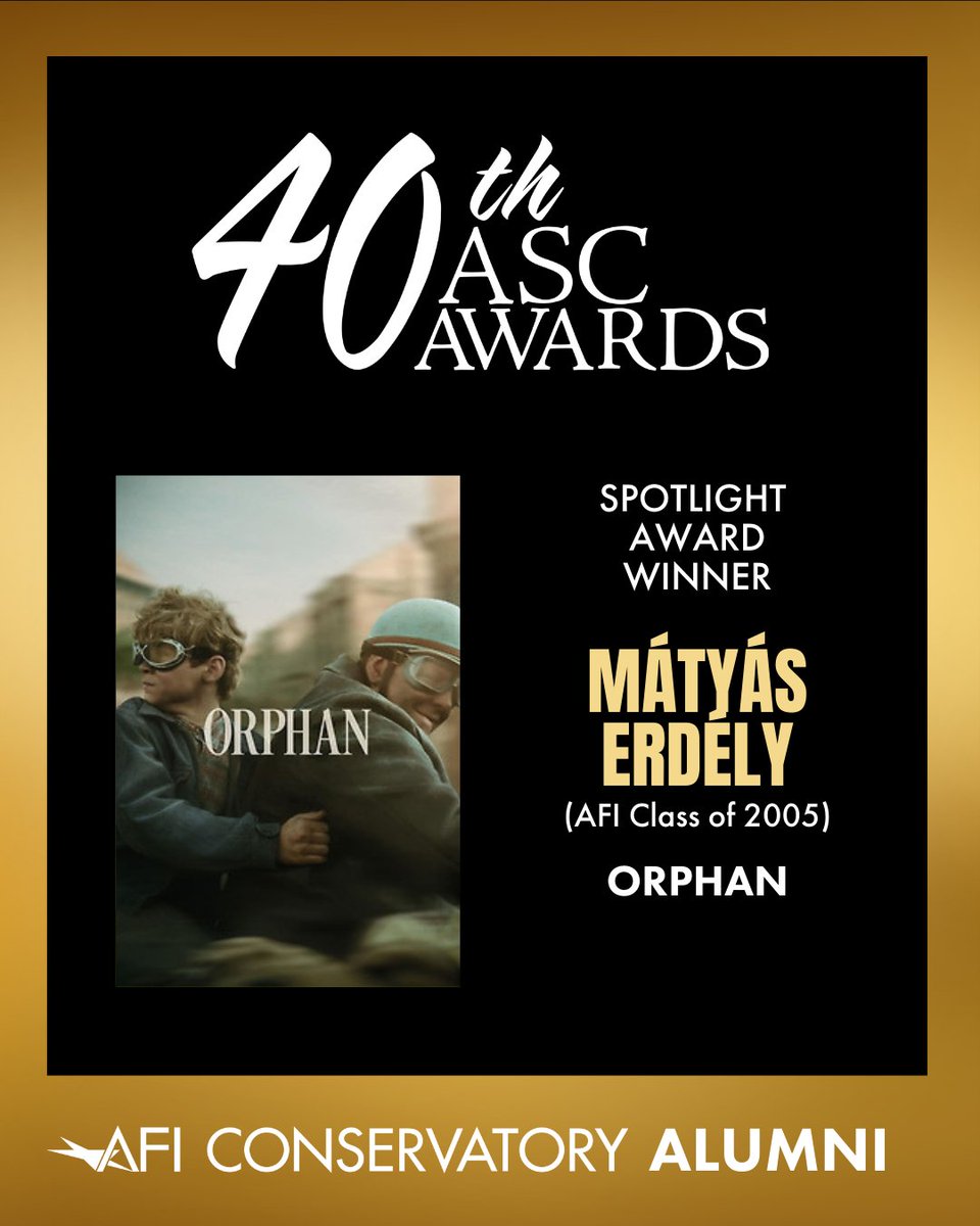 AmericanFilm's tweet image. ⭐ AFI Conservatory Alumni were honored at the ASC Awards for their outstanding cinematography. Congrats to Michael Bauman, Theatrical Feature Film winner for ONE BATTLE AFTER ANOTHER, and Mátyás Erdély, Spotlight Award winner for ORPHAN. 

#AFIAlumni #ASCAwards #Cinematography