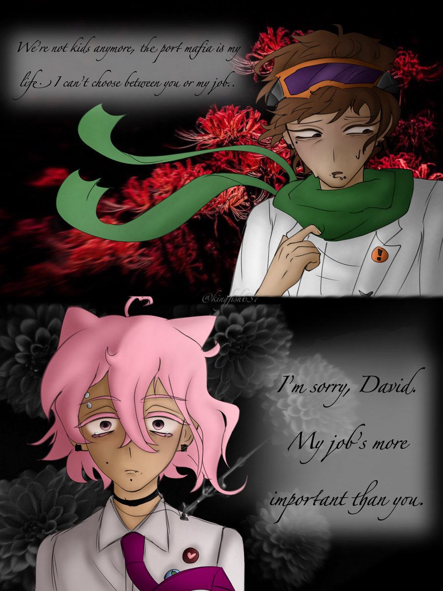 KingFish637's tweet image. Pink Lemonade angst I’ll draw bonus tmrw ok #BSD #PinkLemonade #Yumeship