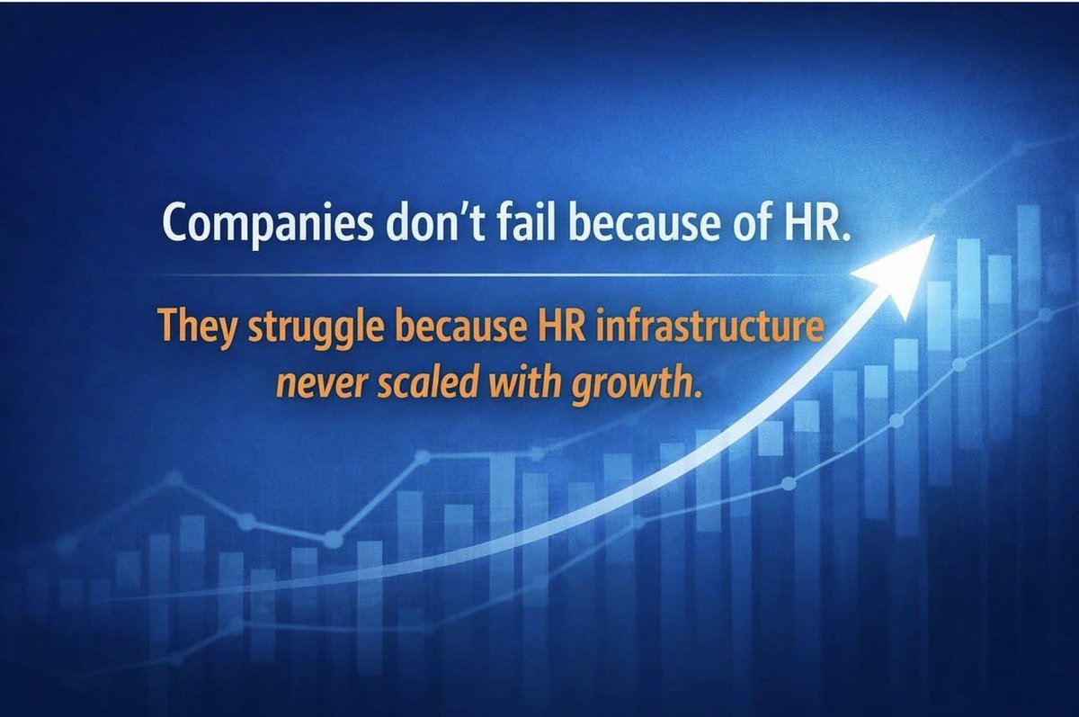 DWesleyHR's tweet photo. Most companies don't plan to outgrow their HR structure. It happens quietly. The companies that scale successfully recognize the moment when HR must evolve from task management to workforce architecture. Structure supports growth.
#WorkforceStrategy #GrowingCompanies #Leadership https://t.co/z1sh2OKa7F