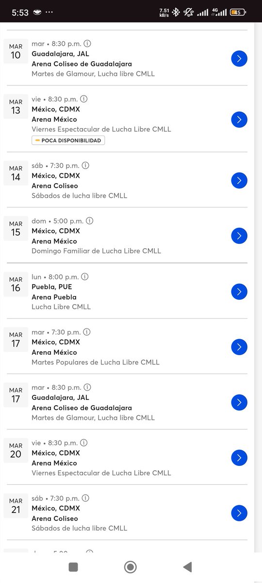 Corch's tweet photo. Oye @CMLL_OFICIAL como voy a comprar si no veo la cartelera de quien a luchar? 
Ya hasta marca poca disponibilidad https://t.co/B1cDKcQSMK