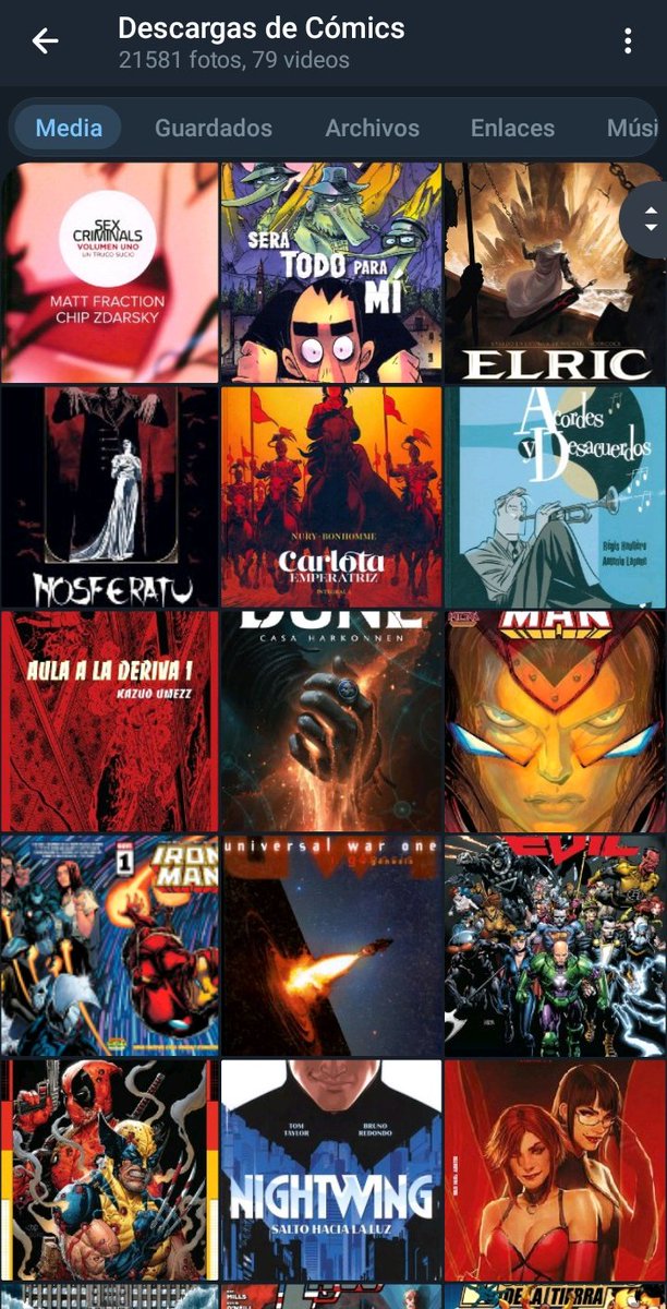 Los canales de Telegram son la mejor alternativa para leer comics, así que he decidido recopilar algunos

Cueva del comic: t.me/Comic_CuevaSX

Super amigos, grupo comiquero

Arkham comics: t.me/losmejorescomi…

Descargas de comics: t.me/+Ijy0n_DSjqJhN…