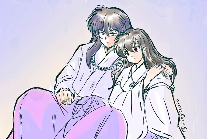 もう少し我慢…ね #犬夜叉 #犬かご #朔犬