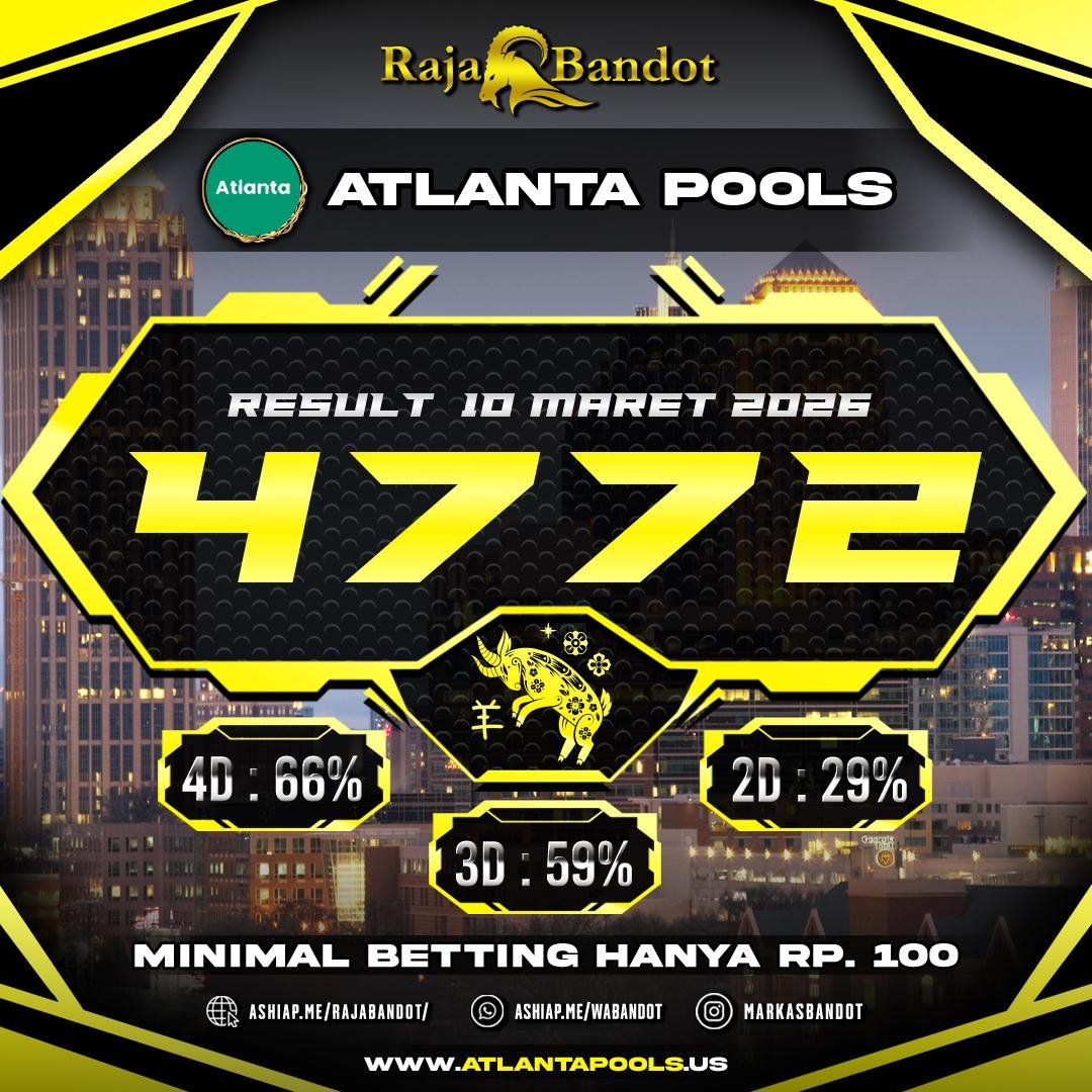 RAJABANDOT999's tweet image. ✨ INFO LENGKAP PENGELUARAN ATLANTA ✨ 
RESULT  : 🔥 4772 🔥 
SHIO :  KAMBING 
TANGGAL :10 MARET 2026

SELAMAT KEPADA PEMENANG SALAM JACKPOT #ATLANTAPOOLS  #RAJABANDOT_OFFICIAL2