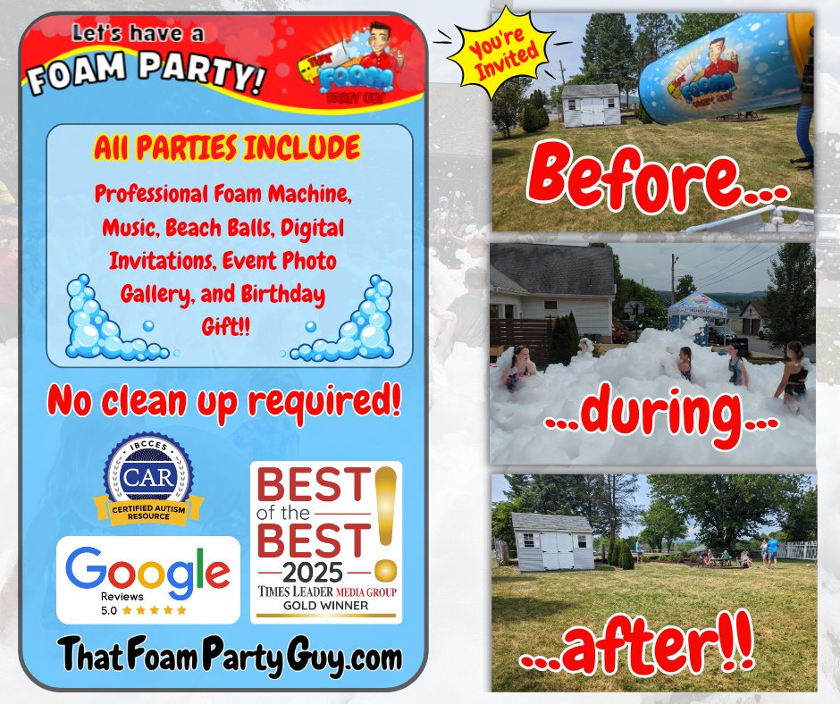 ThatFoamGuy's tweet photo. ✨💦 Do You Have Spring Fever Yet!?!💦✨  
Summer is just around the corner! Foam and bubble events are the perfect fit!  That Foam Party Guy offers   both staffed and rental commercial-grade foam cannons ! https://t.co/t6OIG2OBou