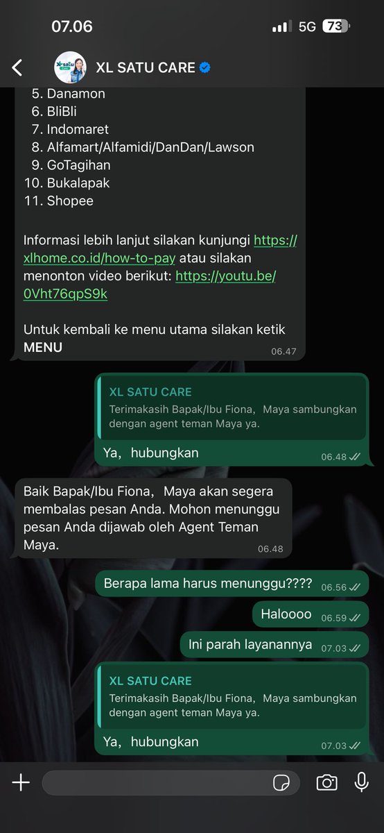 fionavirginia's tweet photo. @xlsatu_ Layanan super mengecewakan. Dihubungi lewat telpon (dan saya harus bayar karena tdk menggunakan nomor XL), tidak bisa disambungkan ke orang yang saya bisa berbicara, hubungi nomor Whatsapp nya tidak digubris. Beda jauh sama First Media. https://t.co/7q7QZt8qu9