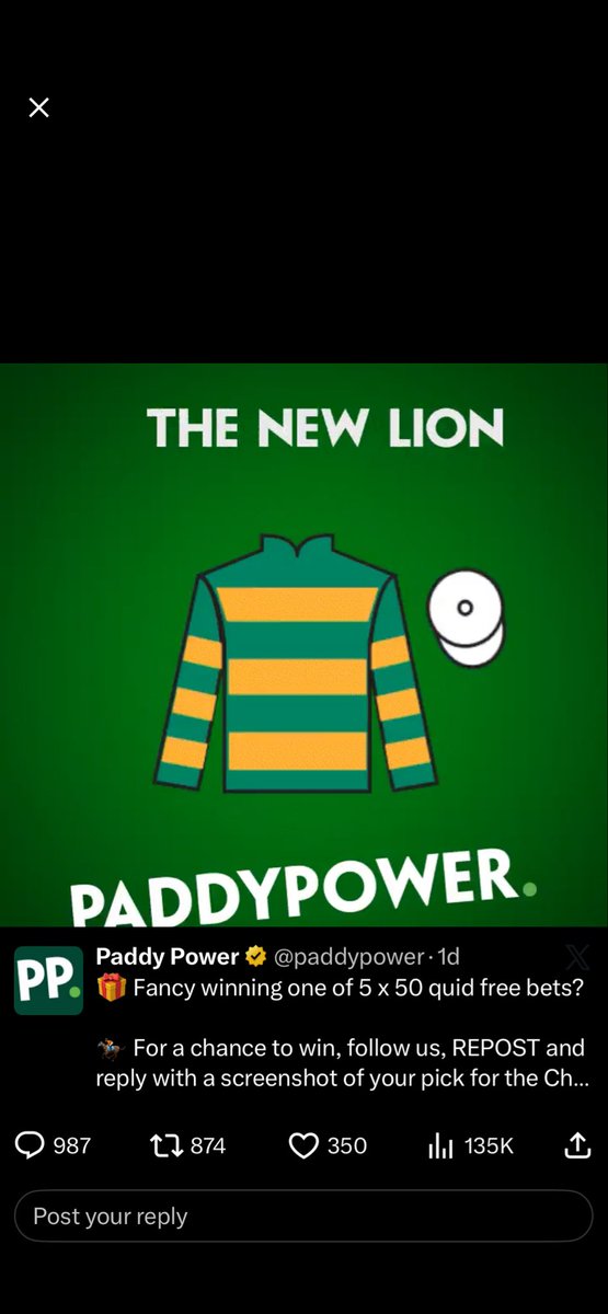 Ruairai's tweet photo. @paddypower https://t.co/pMaRrhwI4R