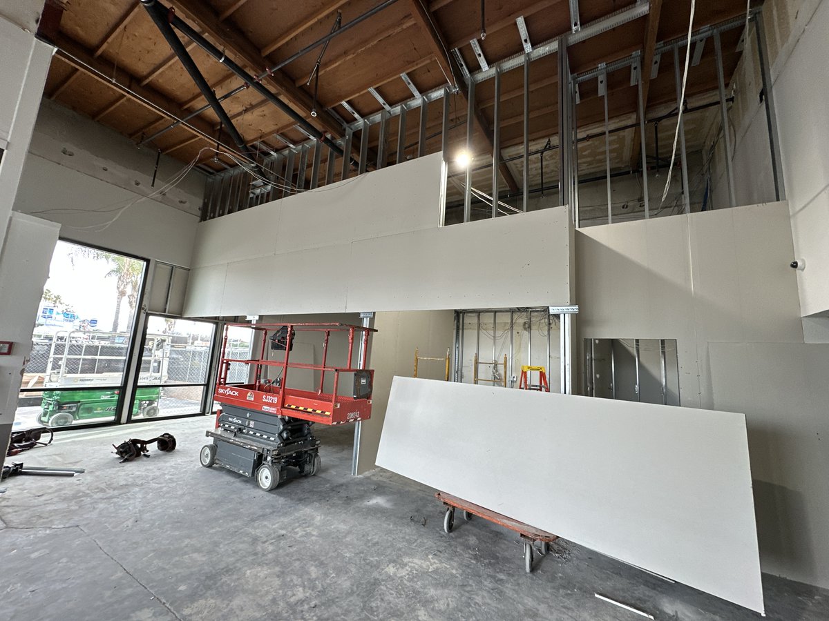 These offices are rocking &amp; rolling! While building a wall sounds simple, the details are essential. There's just no substitute for straight, tall walls. Great work, team!