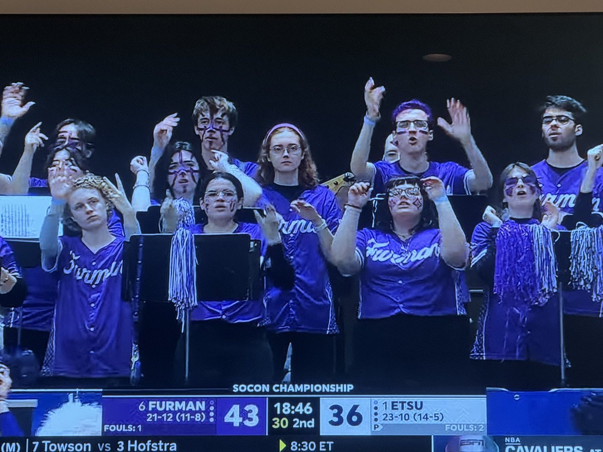 stoolpresidente's tweet image. Furman band is an electric factory.