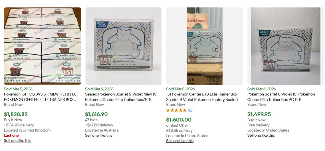 YOOOOO Pokemon Center 151 ETB is going off the chart!