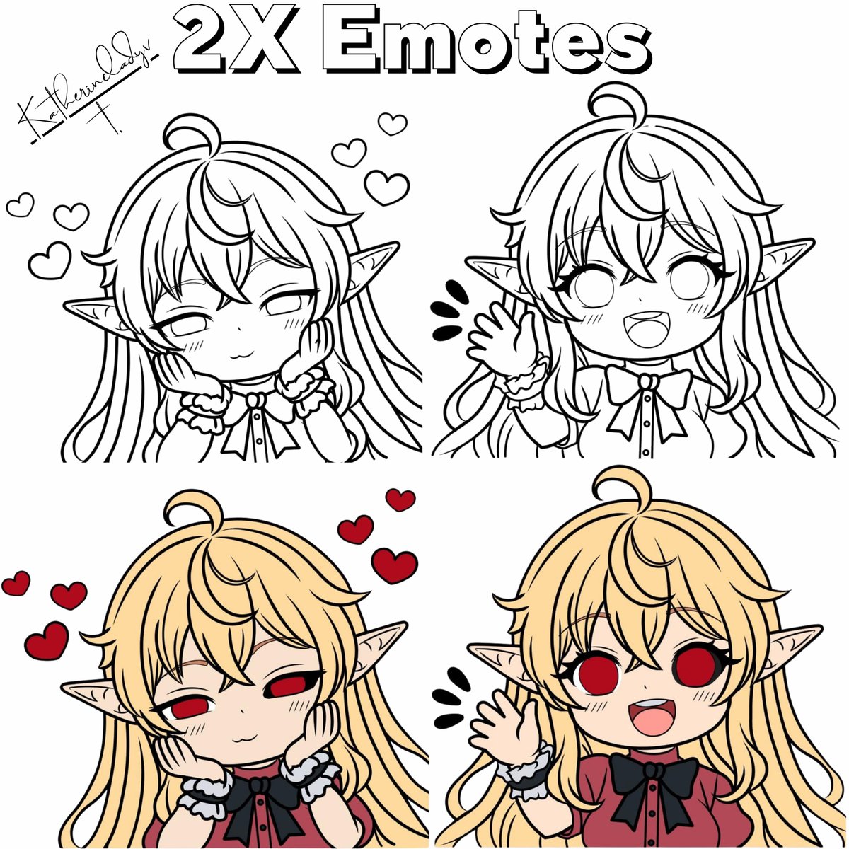Katherineladyvt's tweet photo. Designed with love for my client @Elroth_Tomias
Chibi vibes, expressive emotes, and all the cuteness you need for your streams!
The final look will be ready very soon.🔜 https://t.co/FNVfplwxGV