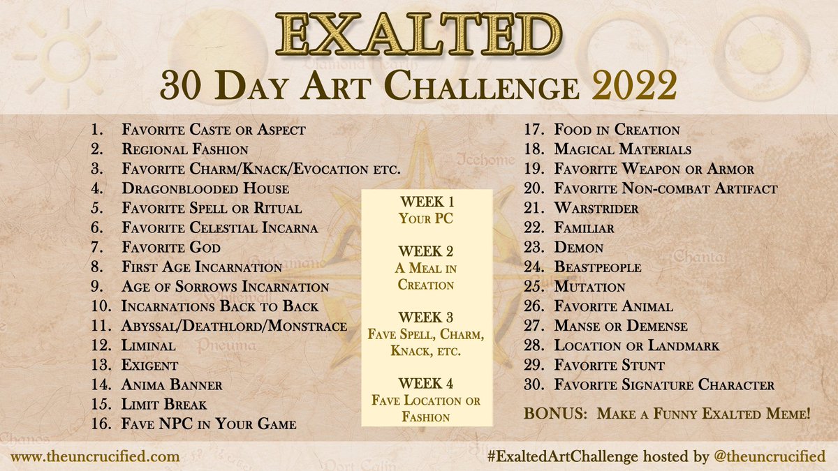 Chudeps's tweet photo. I'm trying @TheUncrucified' s #ExaltedArtChallenge! 
For week one, I have a rendition of my Wood Aspect Dragon-Blooded, Bo Qi Goon! 
.
#art #digitalart #ttrpg #Exalted3e https://t.co/nEVZCeTiQp