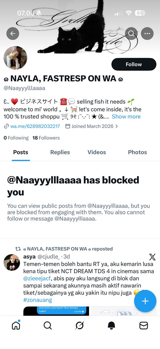 juyoberry's tweet photo. penipu BA apprem nayla 
usn @naayyylllaaaa nomor wa: 0898-2032-217 
#zonauang #zonajajan #zonaba https://t.co/w5ECu6JCGi