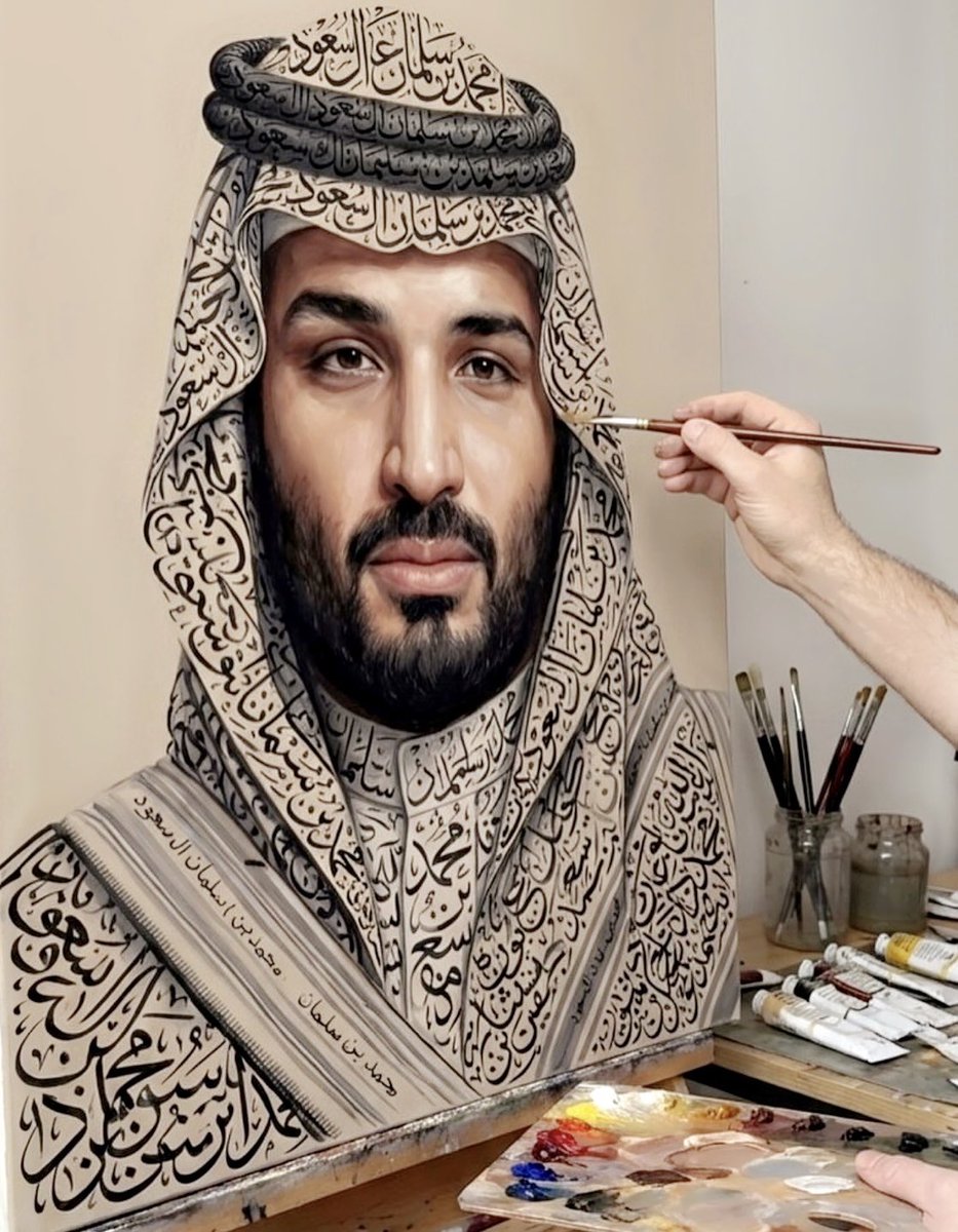 ( زعيم الشرق الأوسط وفخر العرب )
 
#سمو_الأمير_محمد_بن_سلمان 💚

✍️ حسن عبادي 🎨