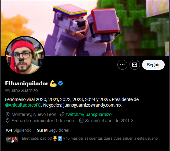 pues descanse en paz el follow de juan guarnizo despues de 2 años ...