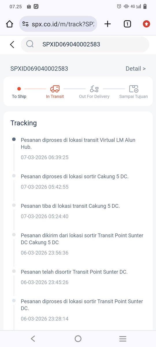 dickysf16's tweet photo. @ShopeeCare hallo admin, paket dengan no resi ini SPXID069040002583 sudah stuck selama 4 hari di DC cakung, mohon dibantu follow up supaya bisa terkirim lebih cepat @shopeeCare 🙏🏻 https://t.co/VeDjrkjD7Q