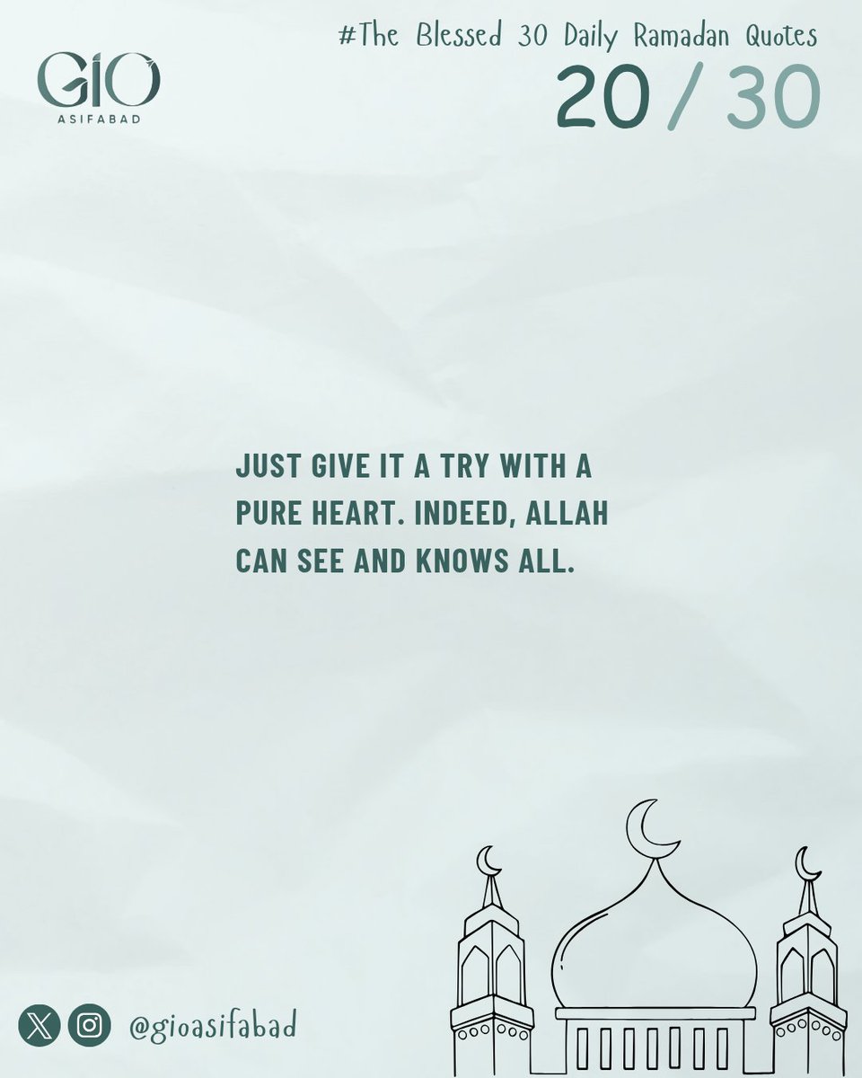 "Just give it a try... with a pure heart 🤍
Allah sees every sincere effort, every quiet intention.
He knows it all. 🌙
#TheBlessed30