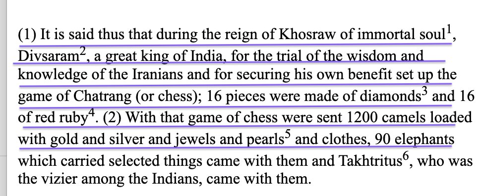 MumukshuSavitri's tweet photo. Don't distort history.
Persian historical sources themselves admit that chess was invented in India. The original Indian game was called चतुरङ्ग (chaturanga), meaning 4 divisions of the army - with classical elements of ancient Indian warfare like the Padāti/infantry, Aśva/cavalry, Gaja/elephants & Ratha/chariots. The game simulated battle strategy, which is why its logic resembles warfare. It was played by the royalty and taught as an essential part of a Hindu king's education.

The Middle Persian (Pahlavi) text - Wizārishn ī Chatrang ud Nēw-Ardashīr (“Explanation of Chess and the Invention of Backgammon”) written in 7th–8th c. CE describes clearly how chess came from India to the Persian court. An Indian king that Persians called Dābsalm (a Maukhari dynasty ruler from Kanauj) sent the game to the Sasanian ruler Khosrow I Anushirvan (r. 531–579 CE). The Persian court had to figure out the rules. The vizier Bozorgmehr solved the puzzle, after which Persia supposedly invented backgammon & sent it back to India.

Later Persian texts like the Mujmal at-Tawārīkh wa-l-Qiṣaṣ retell the same details attributing the first introduction of chess in Persia to the Indian king. The story itself makes it clear that Persians were encountering the Indian game for the first time and had to figure out its rules.

India also has a far more ancient archaeological tradition of proto-chess type complex board games. Excavations at Indus Valley sites such as Mohenjo-daro and Lothal (c. 2500 BCE) have uncovered game boards with chess grids and gaming pieces that demonstrate how sophisticated rule-based board games were already part of Indian culture over 4000 years ago. India has a very ancient indigenous tradition of strategic board games like chaturanga.

The original Indian chess called chaturanga, spread west to Persia as chatrang, then to the Islamic world as shatranj, and finally Europe, eventually evolving into modern chess.  Bottom line is that even within Persian history itself, we find that chess is explicitly described as a strategic game that was invented in India centuries before and later adopted by Persians.

Chess is a 100% Indian invention as demonstrated irrefutably by historical evidence, period.