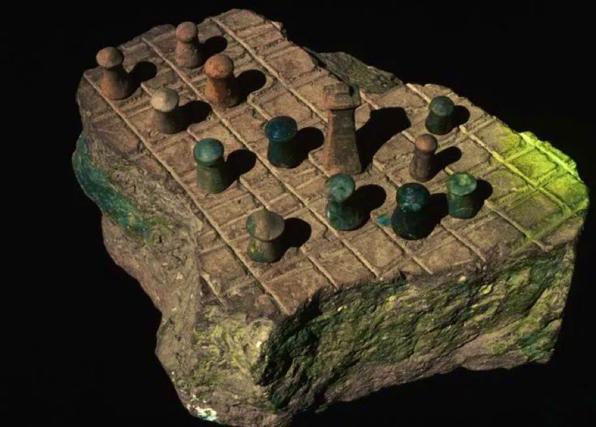 MumukshuSavitri's tweet photo. Don't distort history.
Persian historical sources themselves admit that chess was invented in India. The original Indian game was called चतुरङ्ग (chaturanga), meaning 4 divisions of the army - with classical elements of ancient Indian warfare like the Padāti/infantry, Aśva/cavalry, Gaja/elephants & Ratha/chariots. The game simulated battle strategy, which is why its logic resembles warfare. It was played by the royalty and taught as an essential part of a Hindu king's education.

The Middle Persian (Pahlavi) text - Wizārishn ī Chatrang ud Nēw-Ardashīr (“Explanation of Chess and the Invention of Backgammon”) written in 7th–8th c. CE describes clearly how chess came from India to the Persian court. An Indian king that Persians called Dābsalm (a Maukhari dynasty ruler from Kanauj) sent the game to the Sasanian ruler Khosrow I Anushirvan (r. 531–579 CE). The Persian court had to figure out the rules. The vizier Bozorgmehr solved the puzzle, after which Persia supposedly invented backgammon & sent it back to India.

Later Persian texts like the Mujmal at-Tawārīkh wa-l-Qiṣaṣ retell the same details attributing the first introduction of chess in Persia to the Indian king. The story itself makes it clear that Persians were encountering the Indian game for the first time and had to figure out its rules.

India also has a far more ancient archaeological tradition of proto-chess type complex board games. Excavations at Indus Valley sites such as Mohenjo-daro and Lothal (c. 2500 BCE) have uncovered game boards with chess grids and gaming pieces that demonstrate how sophisticated rule-based board games were already part of Indian culture over 4000 years ago. India has a very ancient indigenous tradition of strategic board games like chaturanga.

The original Indian chess called chaturanga, spread west to Persia as chatrang, then to the Islamic world as shatranj, and finally Europe, eventually evolving into modern chess.  Bottom line is that even within Persian history itself, we find that chess is explicitly described as a strategic game that was invented in India centuries before and later adopted by Persians.

Chess is a 100% Indian invention as demonstrated irrefutably by historical evidence, period.