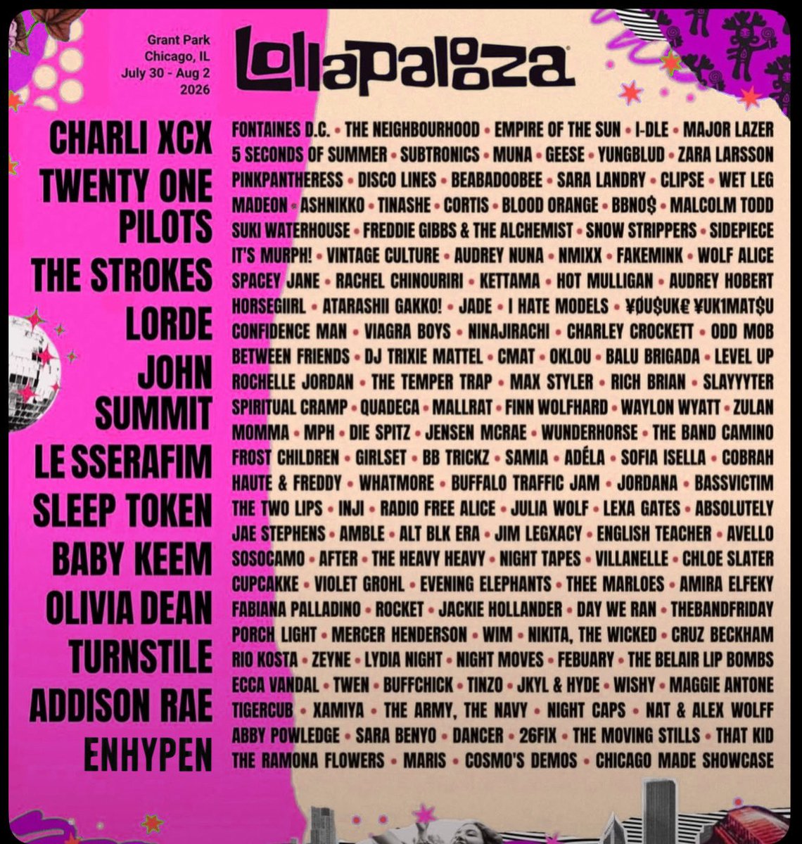 itsjungone_'s tweet photo. ENHYPEN have been confirmed for the official Lollapalooza Chicago 2026 lineup 😭😭😭😭 https://t.co/M6ixp4K6OU