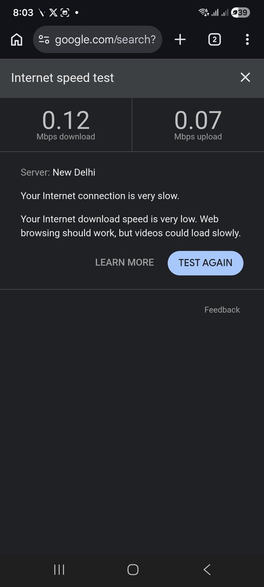 JIO वाले आखिरकार चाहते क्या है पहले तो मोबाइल इन्टरनेट की speed कम की और अब JIO AIR FIBER की speed भी down कर दी 
आप पैसे किस बात के लेते हो 
Shame on jio
<a href="/JioCare/">JioCare</a> 
<a href="/reliancejio/">Reliance Jio</a> 
<a href="/_MukeshAmbani/">Mukesh Ambani</a>