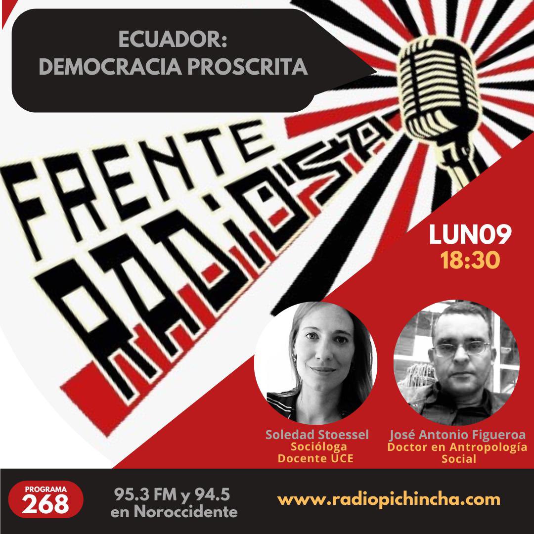 frenteradiosa's tweet photo. 📢 ¿Aún hay democracia en 🇪🇨? Hablamos de autocracia, oligarquía y servilismo.

Nos acompañaron @StoesselSoledad y #JoséFigueroa con la conducción de @isabeldiazec por @radio_pichincha 📻

Escucha el programa 👉 https://t.co/Aj2yalJlEb https://t.co/Z8iH9H4oet