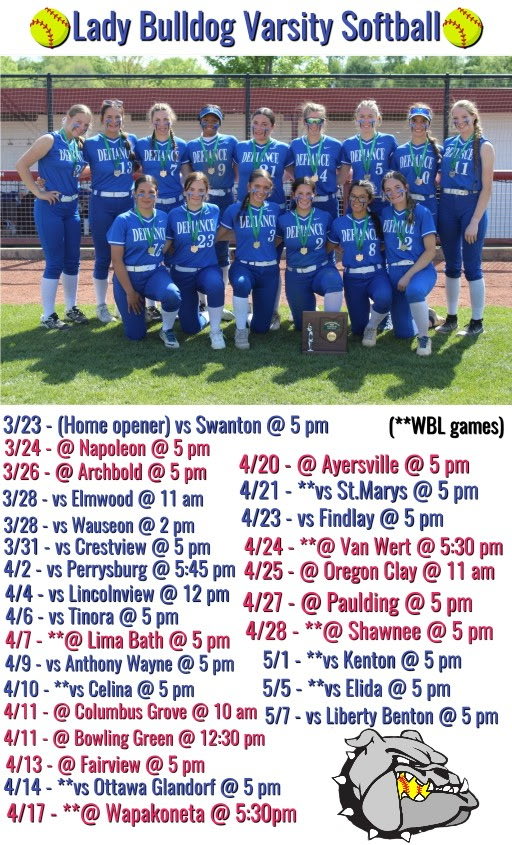 Defiance Softball tweet media