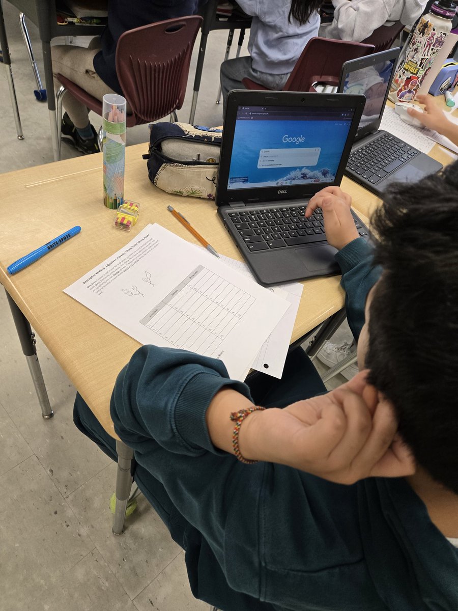 MsZs_Class's tweet photo. Ss are in the revision phase of their narratives. They were instructed to choose a part of their story that could use more descriptive details. Using the organizer from our descriptive paragraph unit, they used AI to generate rich words (adjectives, adverbs, verbs, and nouns). https://t.co/ir7RoSLewj