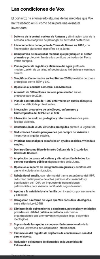 ¿Otra vez con el disco rayado de "Vox bloquea" y "estafa a los votantes" los borregos del PP? 

Feijóo soltando bilis contra Vox por no tragar con vuestras migajas en Extremadura, llamándolo "alegría al sanchismo". ¡Qué patético! 

Os creéis listos repitiendo consignas como loros