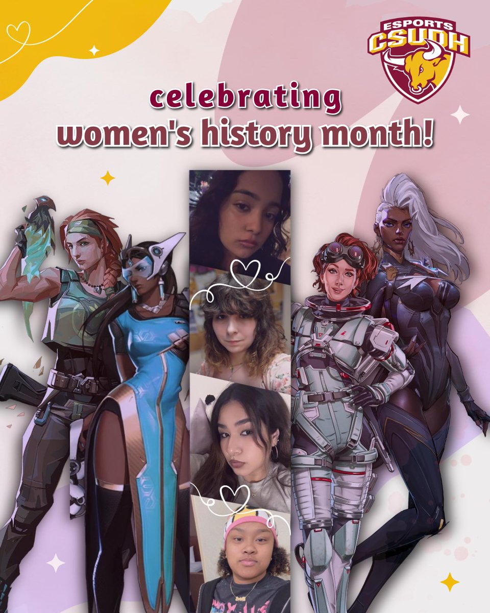EsportsCSUDH's tweet image. Happy Women's History Month toros!! We love highlighting our players, especially the lovely women in our teams 🤩🤍
#esports #csudh #csudhesports