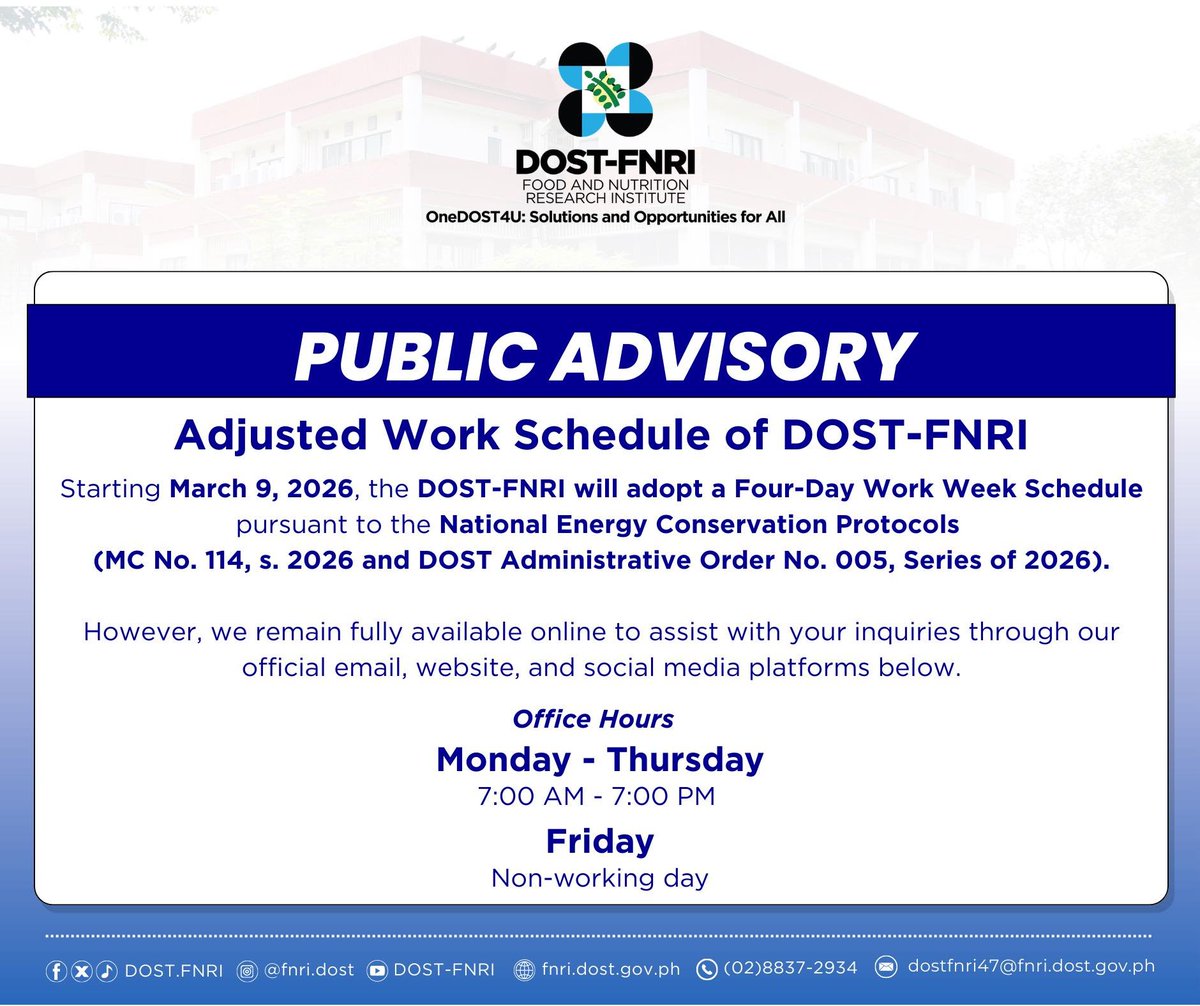 DOST-Food and Nutrition Research Institute tweet media