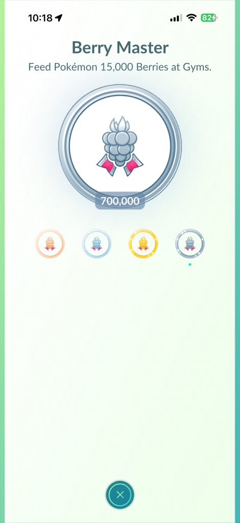 WcStryker's tweet photo. きのみ名人メダル700000達成🍇🎖️
昨日の晩、700000きのみは達成しました。🥳🎉最近ポケモンGOはゆくっりやっています。でも、私はベストを尽くしています。
目標は1000000きのみ名人メダルです。まだ頑張りましょう。🤭
#BerryMaster 🍇
#700000💫 https://t.co/lyqfOQboOx