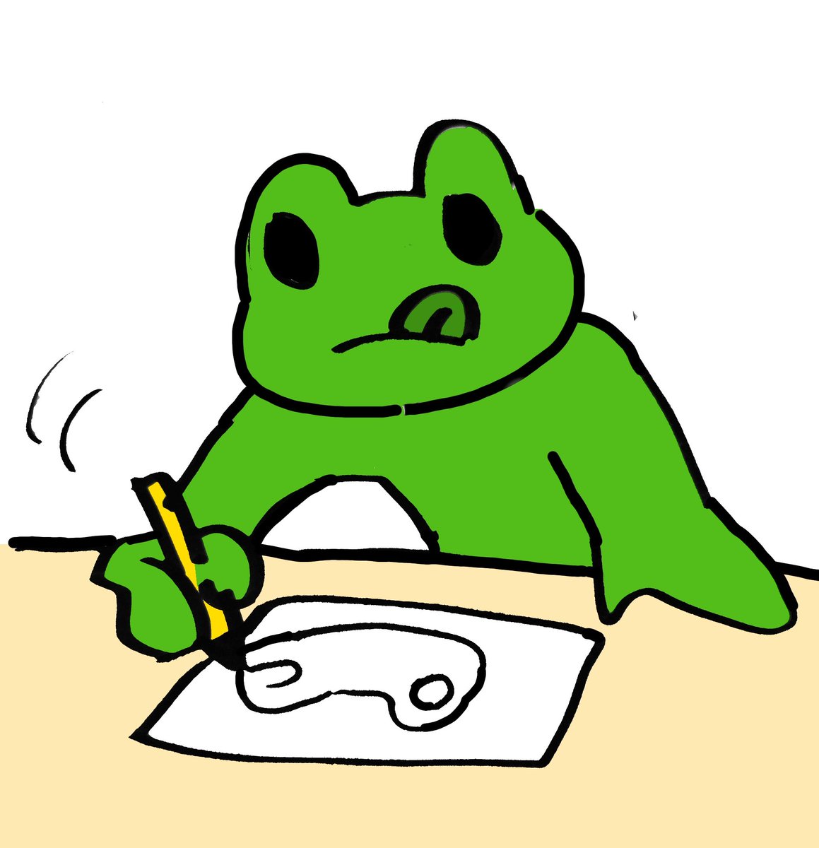 きんとん、おえかき中。
$Kinton is drawing.