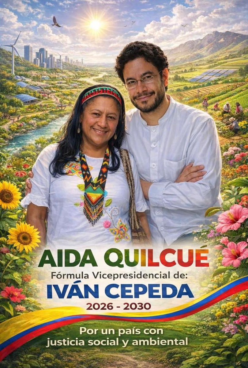 Raicesdecambio1's tweet photo. 🚨ALERTA🚨
Fórmula Vicepresidencial

Iván Cepeda escoge a la senadora indígena Aída Quilcué Vivas como
fórmula vicepresidencial

#IvanEsElMan
#GanarEnPrimera https://t.co/D806chY3ID