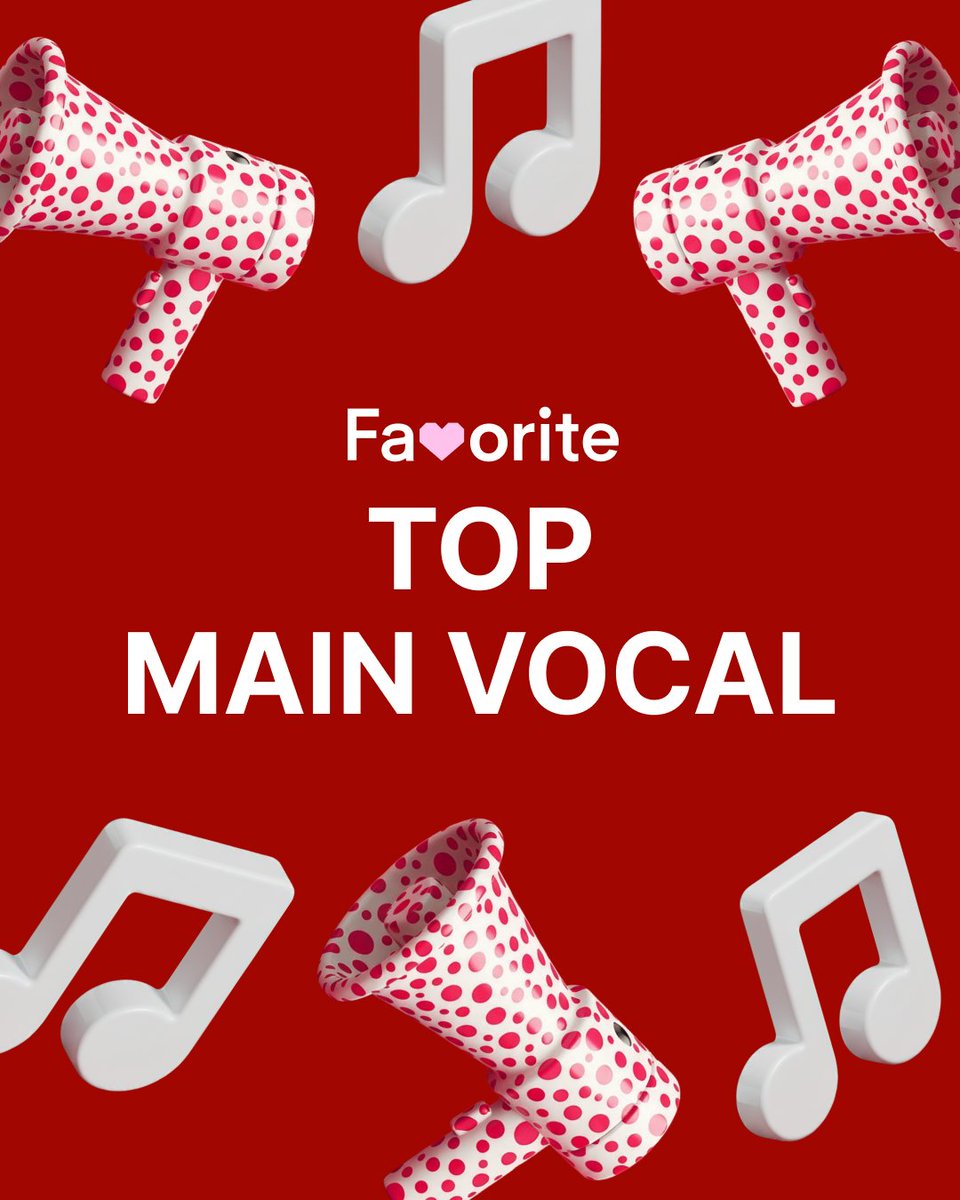 ‼️투표 오픈‼️ 

🎤믿고 듣는 메인보컬 1위🔥

[ 후보 ]
- WOODZ
- 로이킴
- 로제 (ROSÉ)
- 문샤넬 (FIFTY FIFTY)
- 서은광 (비투비)
- 성진 (DAY6)
- 유채훈
- 이동규 (David DQ Lee)
- 잔나비 최정훈
- 준규 (TREASURE)
- 진원 (Libelante)
- 태연 (TAEYEON)
- 홍이삭

여러분의 아티스트에게