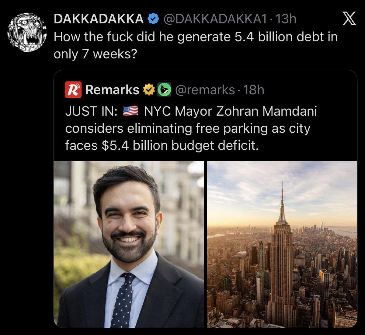 He inherited a $12.6 billion deficit and now it’s $5.4 billion because of his policies. This is extremely well documented.