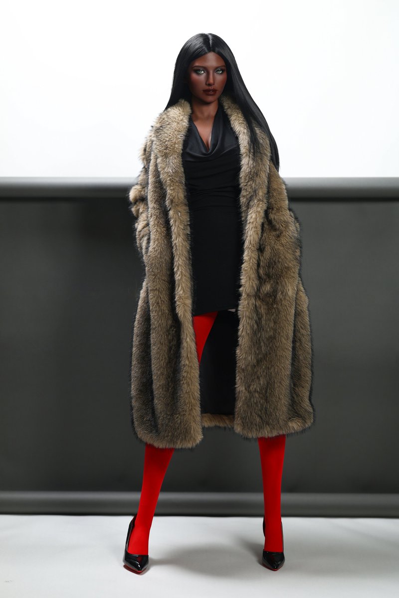 Chocolatedo1l's tweet photo. "Naomi walked in and the timeline froze. 

Red stockings. Fur coat. Green eyes that will ruin you.

 Which photo got you? 👀"

Here the link🖤：https://t.co/ziAsHS5pwA

#Naomi #AIBeauty #FurFashion #FashionBomb #siliconedoll #doll #chocolateladydoll https://t.co/M3wuuWLNiQ