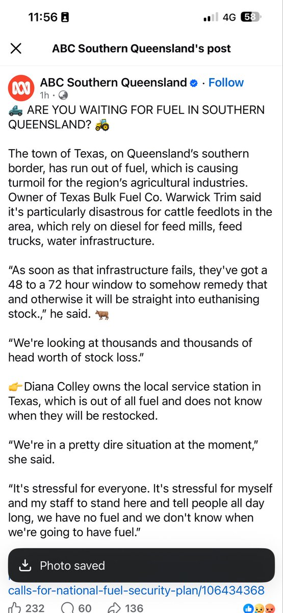 Aussie_Dad5's tweet photo. 🚨Breaking: Texas Feedlots will begin EUTHANISING CATTLE IN 24HRS.. A Major Queensland beef hub has been bought to its knees with the entire town and district of TEXAS QLD OUT OF FUEL! Our PM is still hiding behind his couch while the country burns https://t.co/IQha4VqYYE