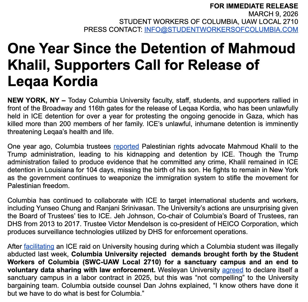 Student Workers of Columbia tweet media