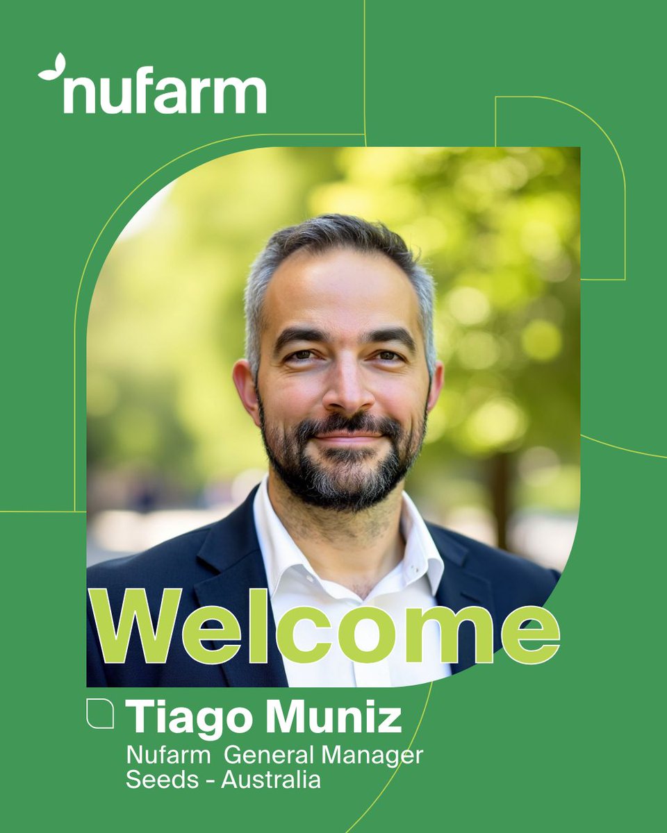NufarmSeedsAU's tweet image. 📣 Welcome Tiago Muniz #Nufarm’s GM for Seeds in Australia.
Tiago brings over a decade of experience in the agriculture industry
🤝He's looking forward to meeting growers &amp;amp; valued partners in canola-growing regions across &amp;amp; building on existing relationships with our Seeds team.