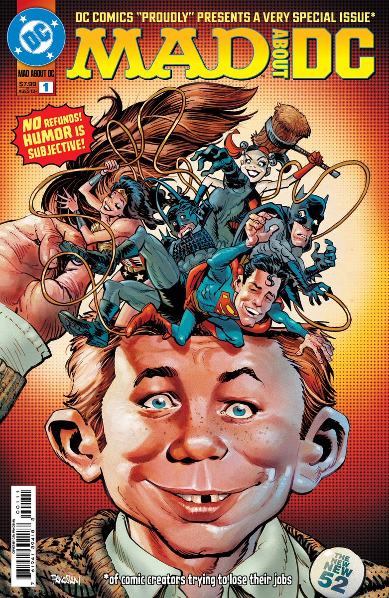 urbanbarbarian's tweet photo. Did I mention how excited and honored to be a part of #MadMagazine from the twisted minds of all of @zdarsky 's talented [ but looney ] friends at @DCOfficial ? I did.  Apologies!  Here's the cover! Cheers! https://t.co/iSKtB9aO7f