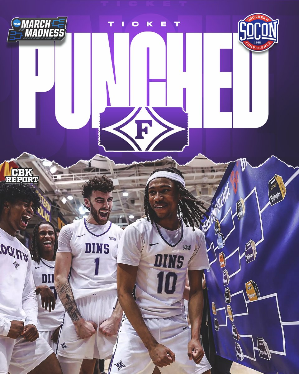 CBKReport's tweet image. THE 6-SEEDED FURMAN PALADINS ARE SOCON CHAMPIONS AND HEADING TO THE BIG DANCE FOR THE FIRST TIME SINCE 2023 🕺
