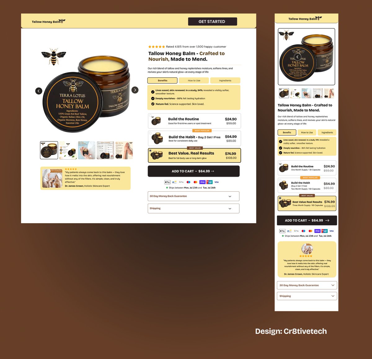 Cr8tivetech || Landing pages || Top Replo Expert tweet media