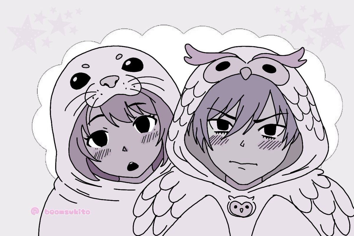 beomsukito's tweet photo. ─ ★ ﾟ rin let me wear the seal hoodie n he took the owl one …
he said it matches us ( •̀ᴗ•́ )♡

       #rinlin #yumetwt #cherryflake https://t.co/y8ObrXNT3W