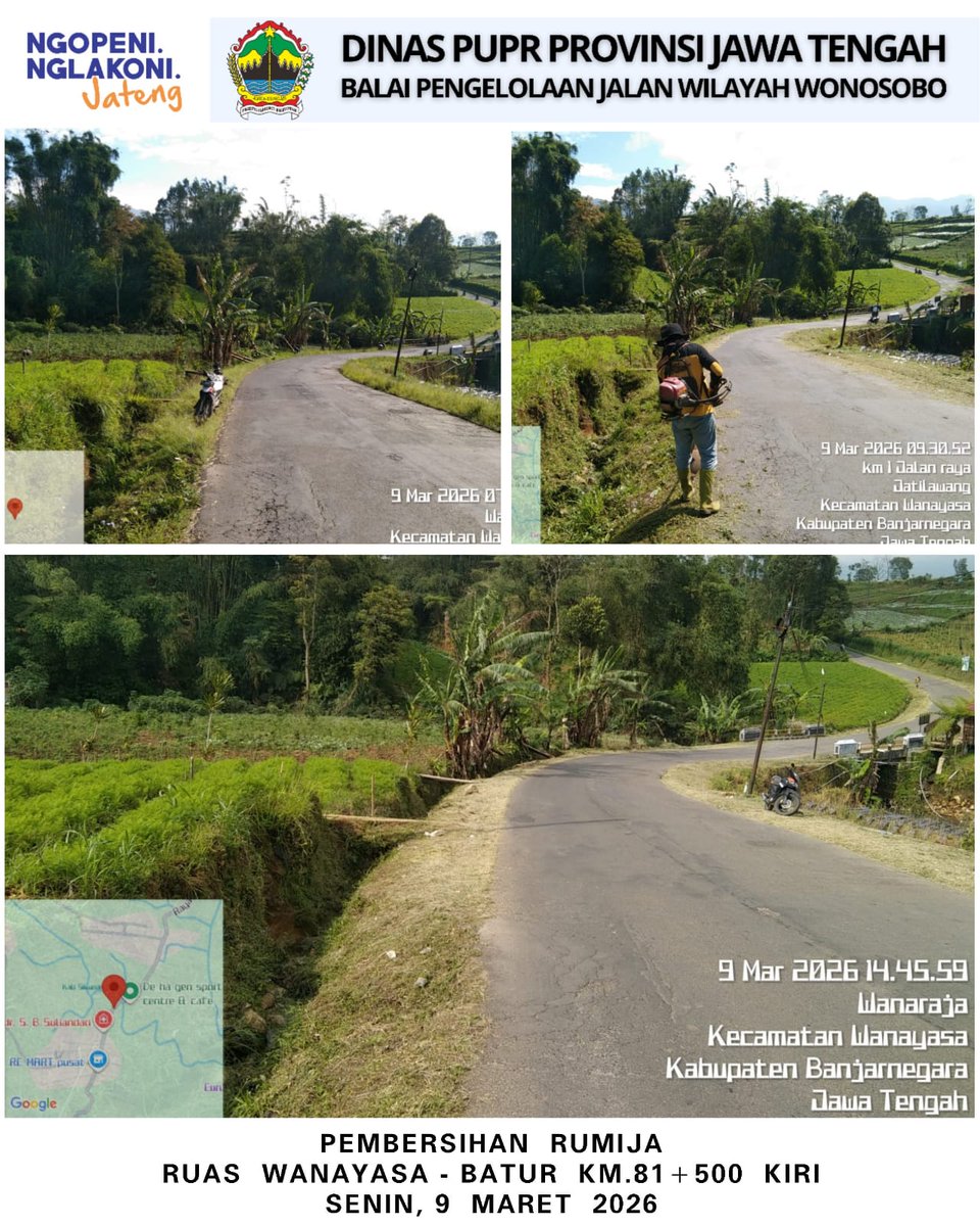 bpjwonosobo7's tweet photo. Sahabat #jalancantik share kegiatan BPJ Wilayah Wonosobo, Pembersihan rumija ruas Wanayasa-Batur.  #JatengBebasLubang #AyoKerjaManeh #jalancantik #JatengGayeng
@provjateng
@dpuprjateng
@humasjateng https://t.co/fmyqzR3xx3