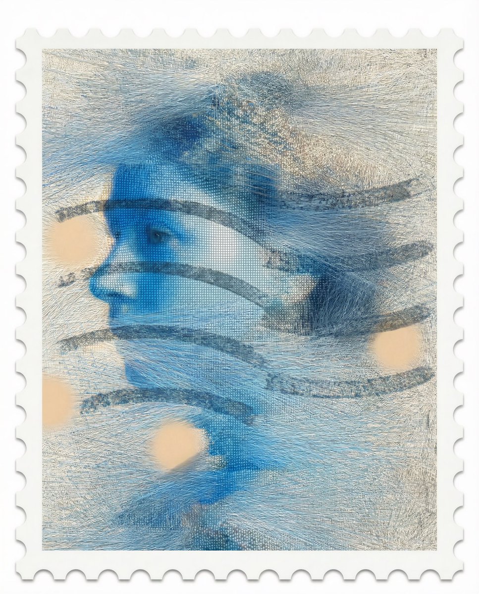“Museum of Prompt_239”
(Stamp version)
AI Art
2026

This portrait series explores a new form of human–machine collaboration through visual prompting and vibe coding.