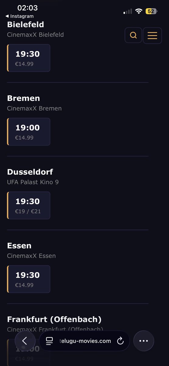 uganda_2121's tweet image. All major shows across germany has been opened #UstaadBhagatSingh 
Book your tickets 🎫  germany-telugu-movies.com
@3REALMSEnt  @Tejuholicc2 @PkfcGermany @likith004 
Munich and Dresden shows will be added by tomorrow evening.
#USB