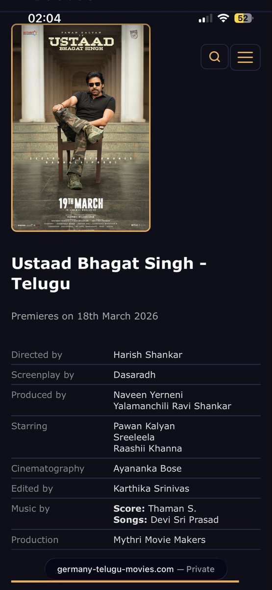 uganda_2121's tweet image. All major shows across germany has been opened #UstaadBhagatSingh 
Book your tickets 🎫  germany-telugu-movies.com
@3REALMSEnt  @Tejuholicc2 @PkfcGermany @likith004 
Munich and Dresden shows will be added by tomorrow evening.
#USB