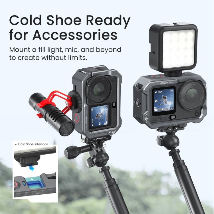 SunskyOnline's tweet image. For DJI OSMO Action 6 Metal Quick-Release Frame
 
➤ Lightweight &amp;amp; Durable Aluminum Alloy
➤ Two-Finger Press Quick-Release Lock
➤ Silicone Lens Cover + Anti-Shake Pads
➤ Cold Shoe Mount &amp;amp; Full Port Access
 
👉bit.ly/4bxIttT
#OsmoAction6 #CameraProtection #VlogSetup
