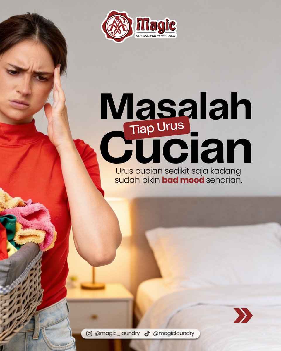 magiclaundry_id's tweet photo. Masalah tiap urus cucian 😩

Cucian numpuk, kita sibuk.
Bahan beda-beda, nggak bisa asal cuci.
Hujan turun, jemuran nggak kering ☔

Daripada bad mood seharian…

✨ Sini cuci di Magic Laundry aja!
Pesan lewat MyMagic App, biar beres tanpa ribet 🧺

#LaundryPremium #MagicLaundry https://t.co/rGMgxZksSm